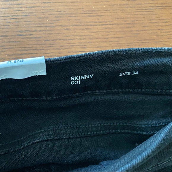 Ovadia New York Mens High Rise Skinny 001 Size 34 Black Denim - Picture 5 of 13